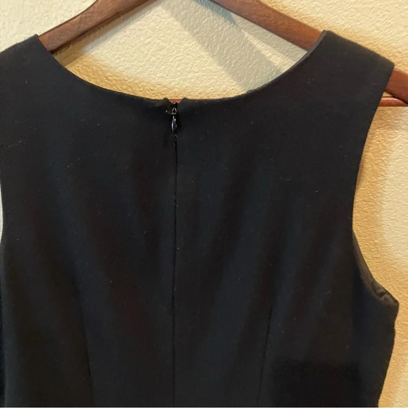 Harve Benard Embroidered Black Wool Shift Dress sz 10 Academia Preppy Vintage - Picture 6 of 13